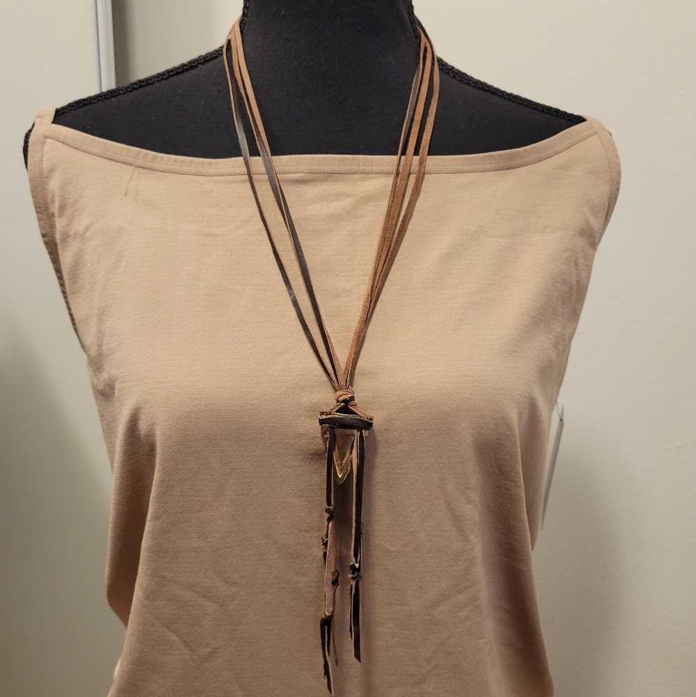 Handmade Arrowhead Leather Necklace